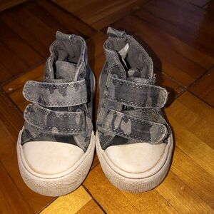 Joe fresh Gray and White camouflage Velcro High-Top Sneakers